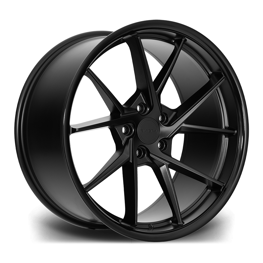 Riviera RF1 Matt Black Gloss Black Lip Angle