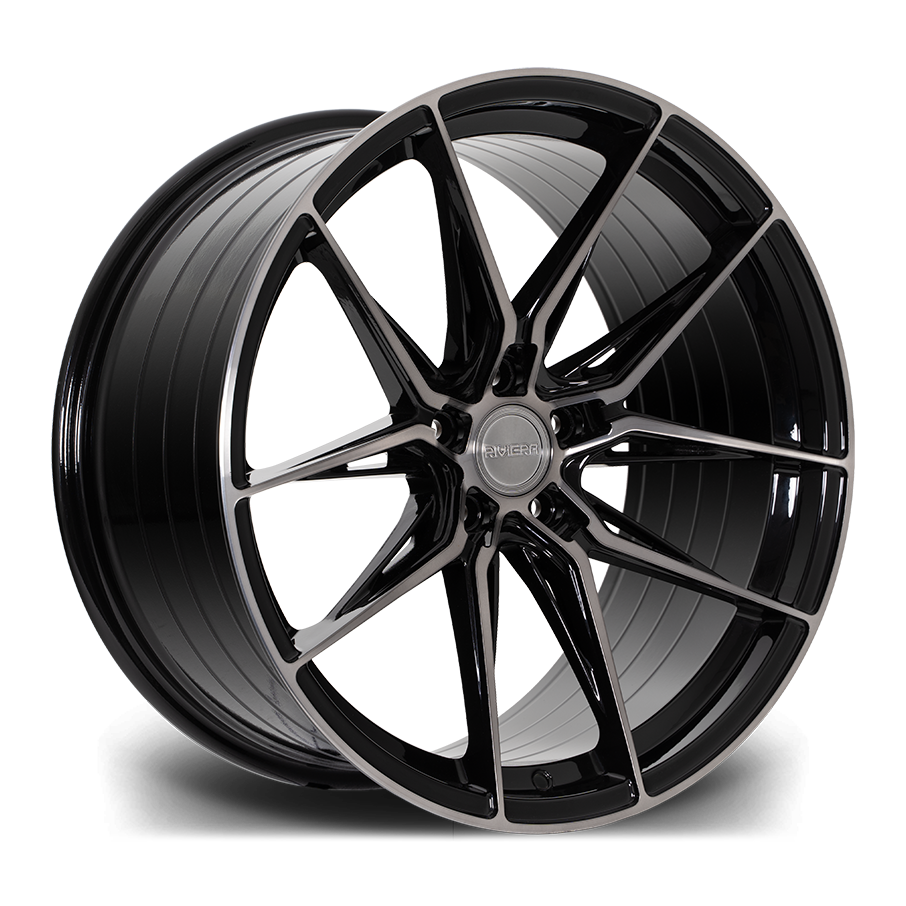 Riviera RF107 Black Polished Dark Tint Angle
