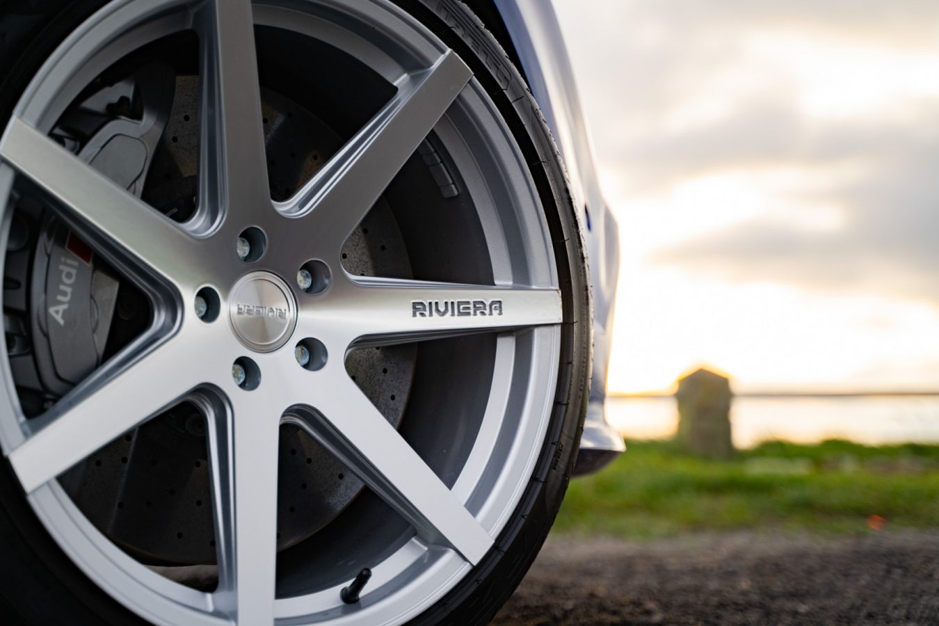 Audi RS7 C7.5 Riviera RV177 Silver Polished Deep Concave