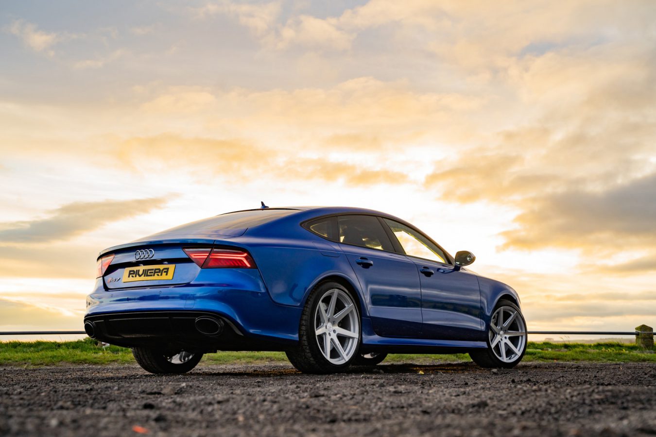 Audi RS7 C7.5 Riviera RV177 Silver Polished Deep Concave