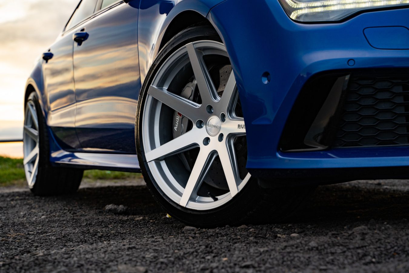 Audi RS7 C7.5 Riviera RV177 Silver Polished Deep Concave