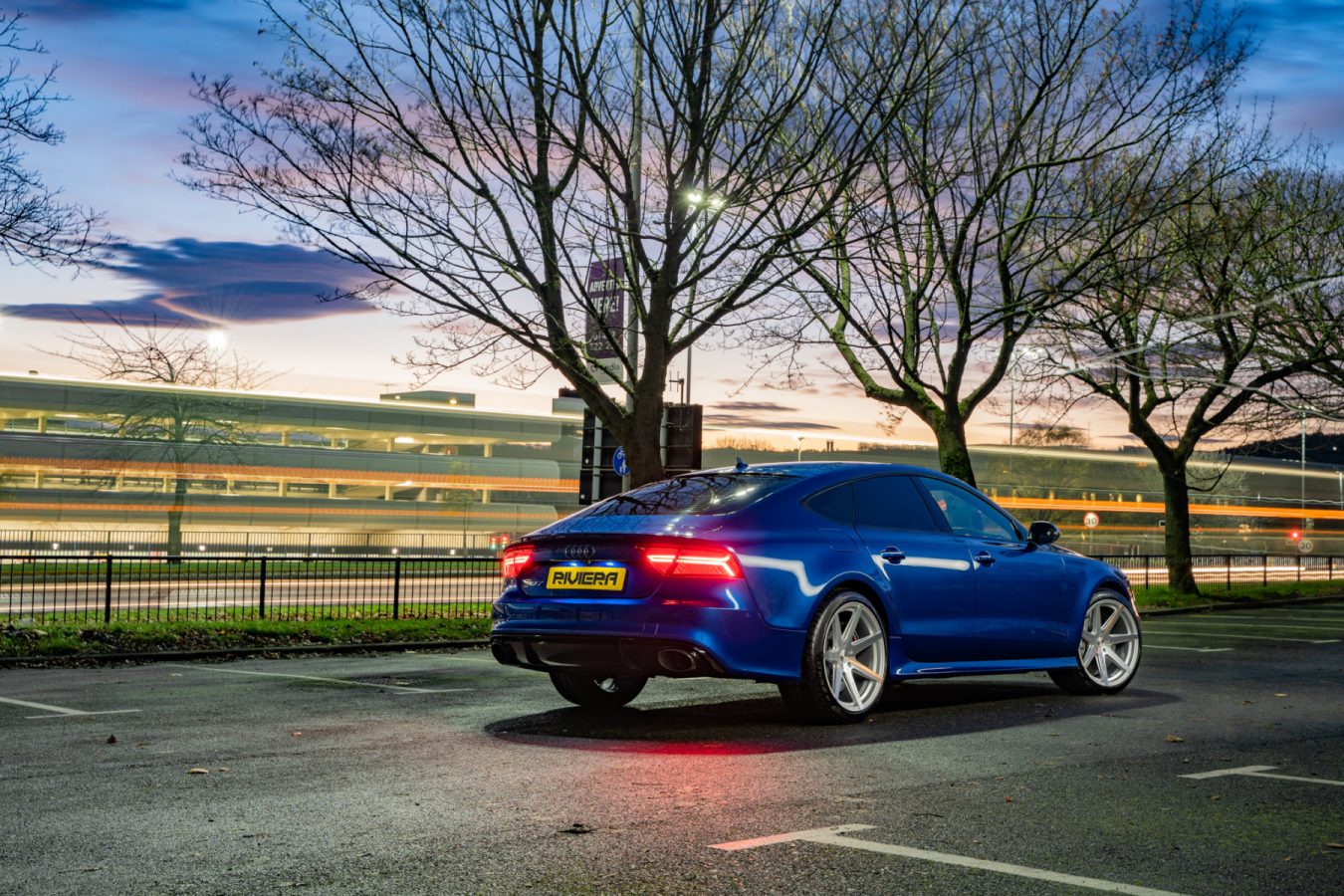 Audi RS7 C7.5 Riviera RV177 Silver Polished Deep Concave