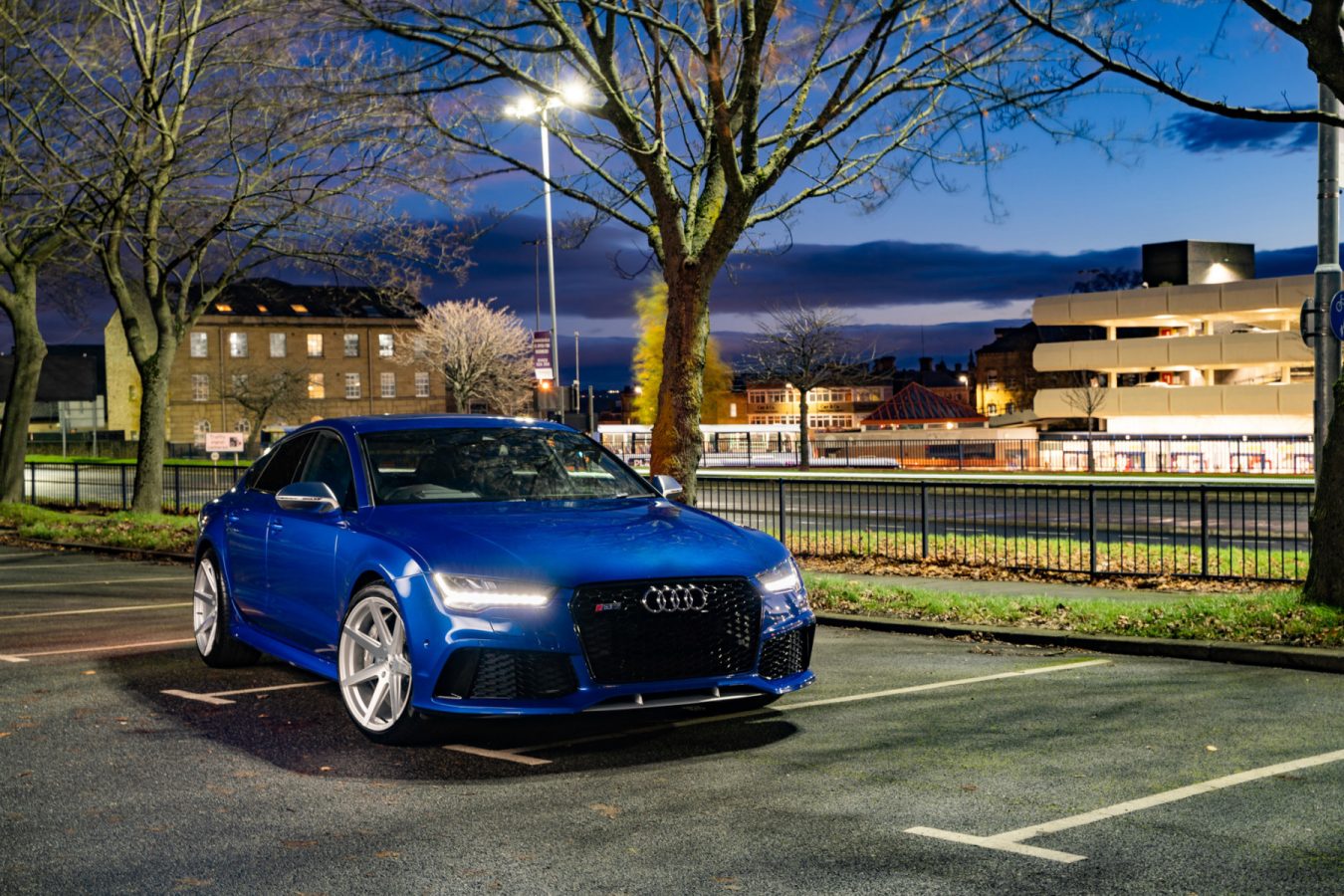 Audi RS7 C7.5 Riviera RV177 Silver Polished Deep Concave