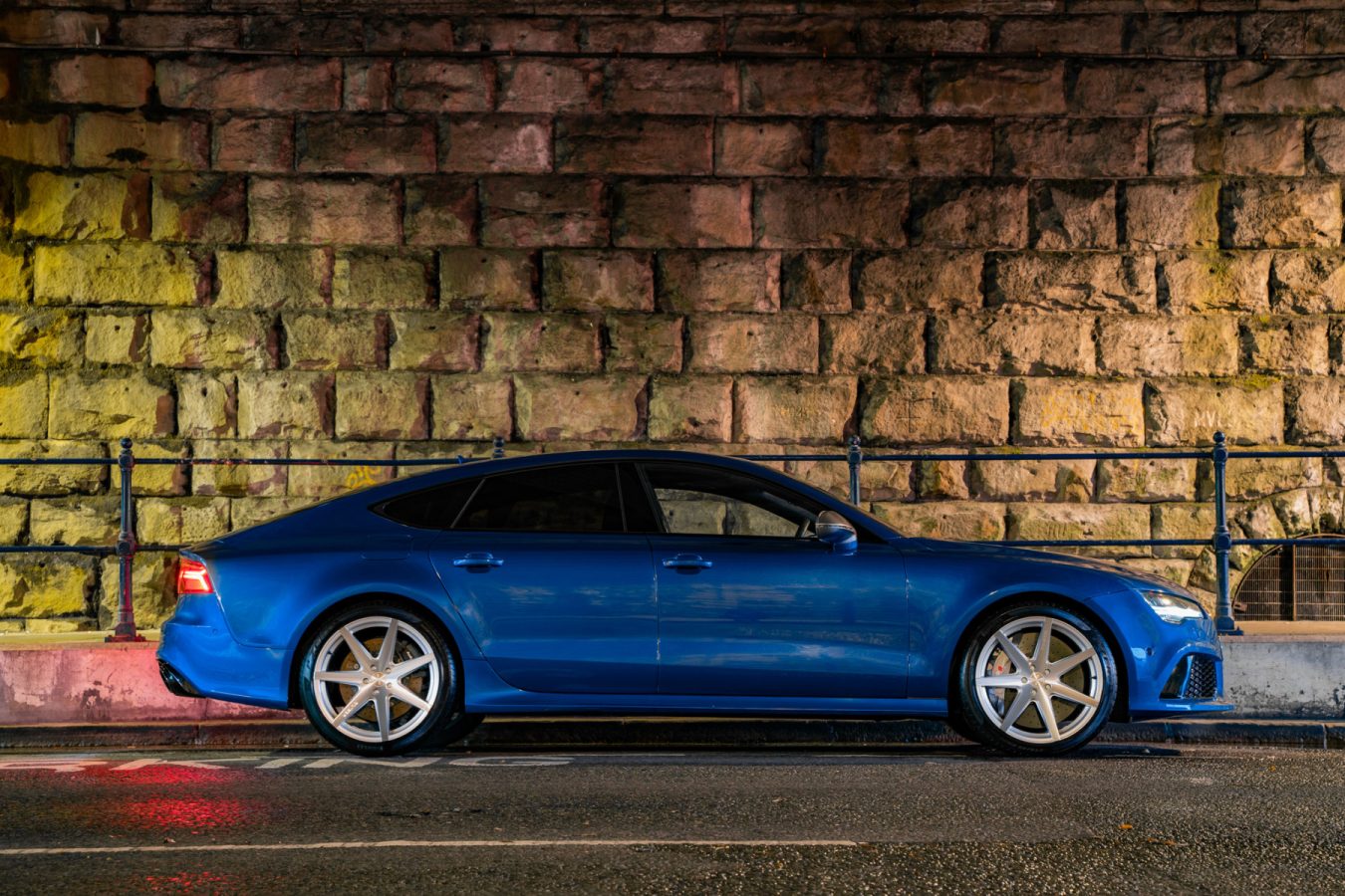 Audi RS7 C7.5 Riviera RV177 Silver Polished Deep Concave