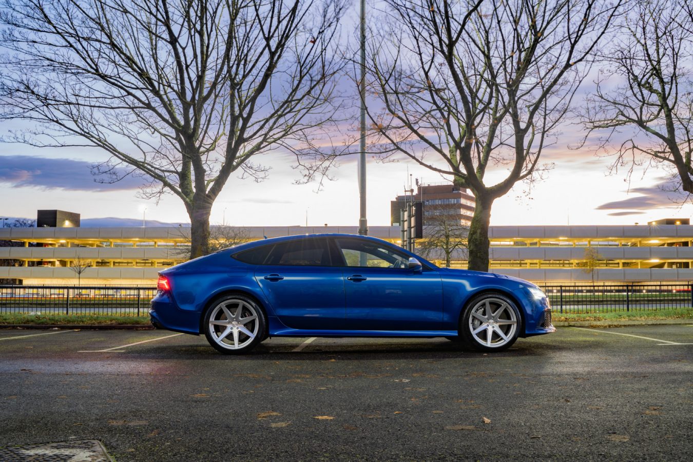 Audi RS7 C7.5 Riviera RV177 Silver Polished Deep Concave