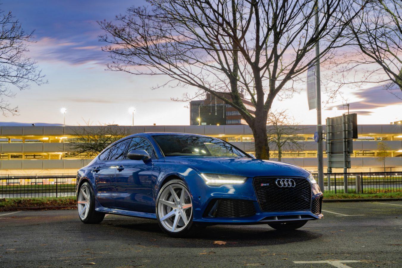 Audi RS7 C7.5 Riviera RV177 Silver Polished Deep Concave