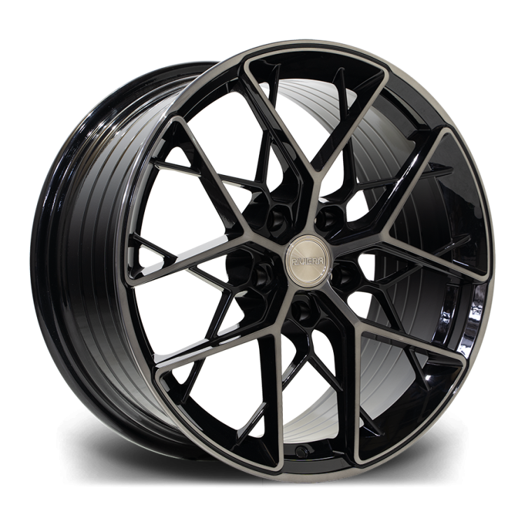 Riviera RF3 Black Polished Dark Tint Angle