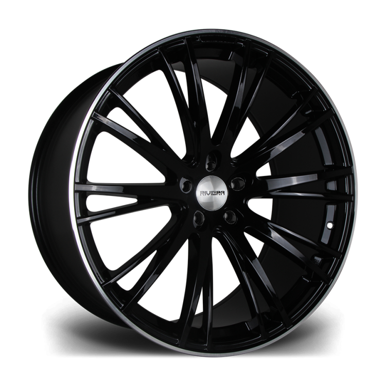 Riviera RV128_GlossBlackPolishedLip_Angle