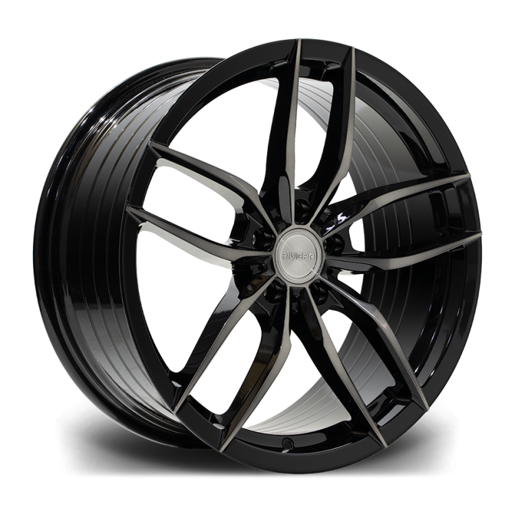 Riviera RV195 Black Polished Dark Tint Angle