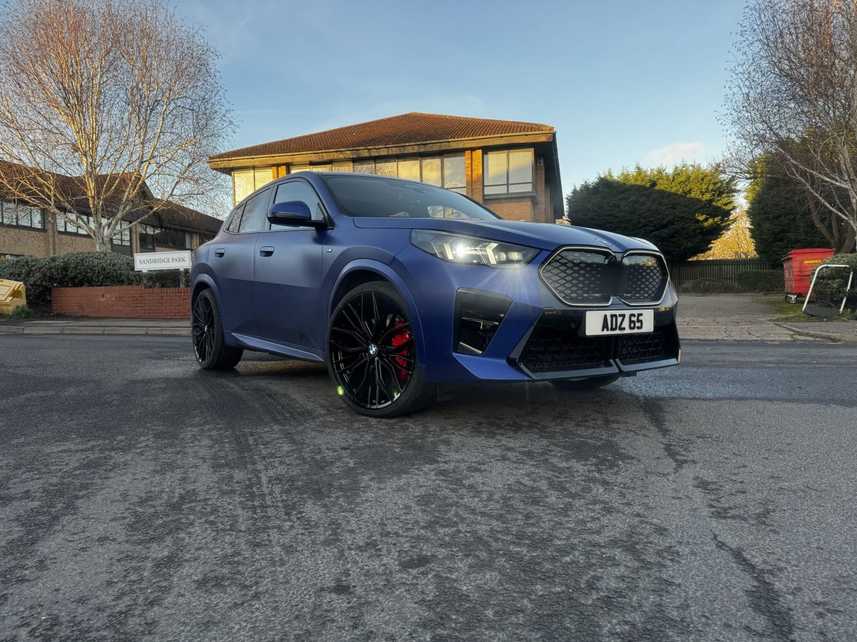 BMW iX2 30 M Sport X Drive 22x9 Riviera RF9 Black Polished Dark Tint
