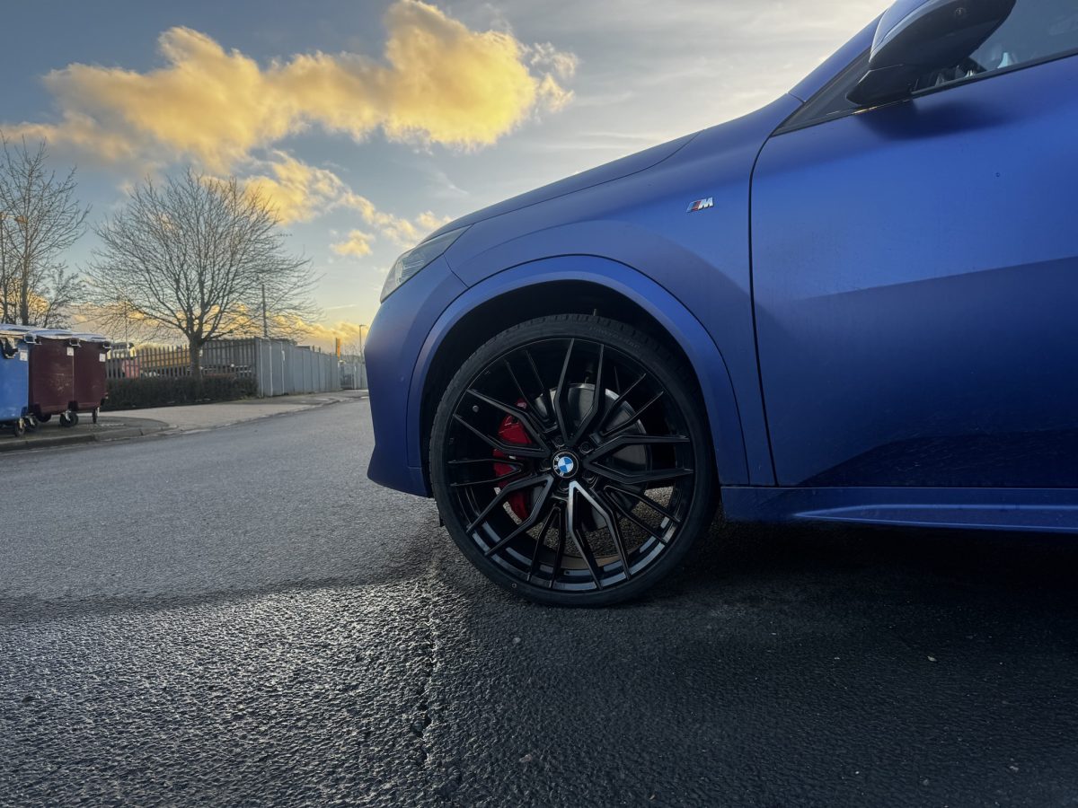 BMW iX2 30 M Sport X Drive 22x9 Riviera RF9 Black Polished Dark Tint