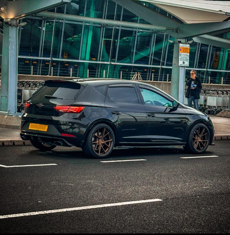 Cupra Leon 19x9_5 ET45 + 12mm spacers Riviera RF1 Matt Bronze