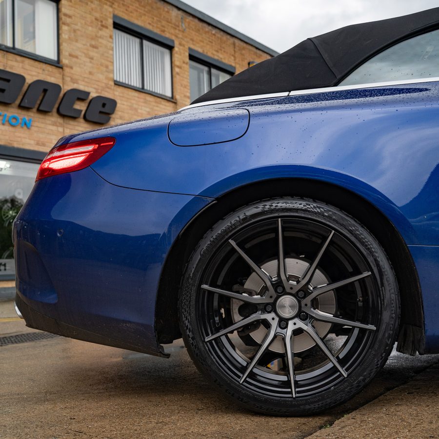 Mercedes E-Class E220d Convertible Riviera RV193 Black Polished Dark Tint