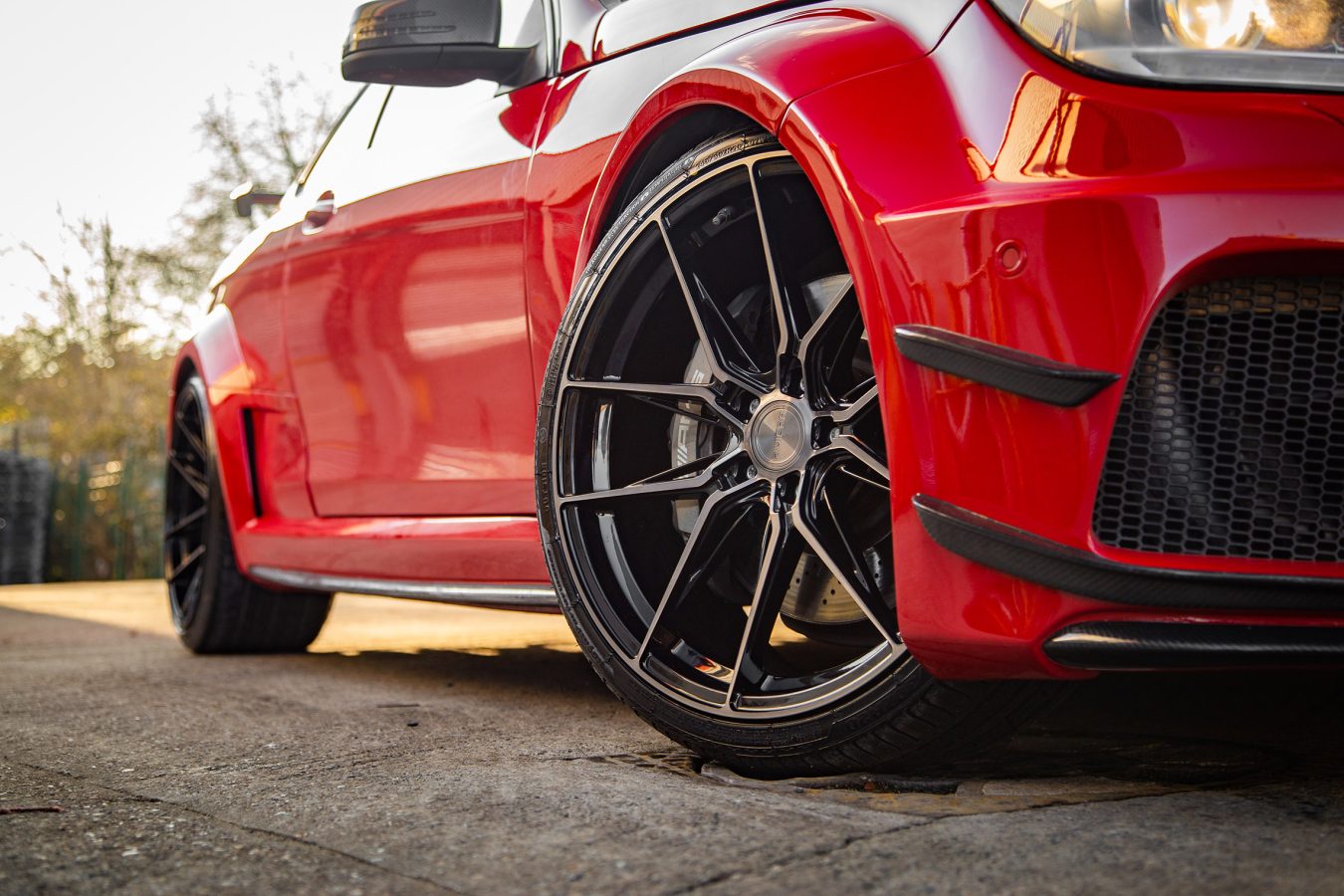 Mercedese C63 W204 Riviera RF107 Black Polished Dark Tint