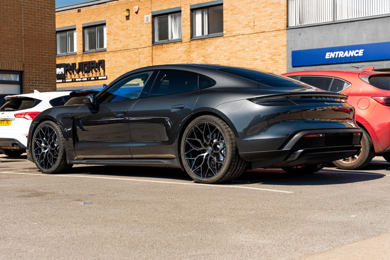 Porsche Taycan Turbo Riviera RF108 Black Polished Dark Tint