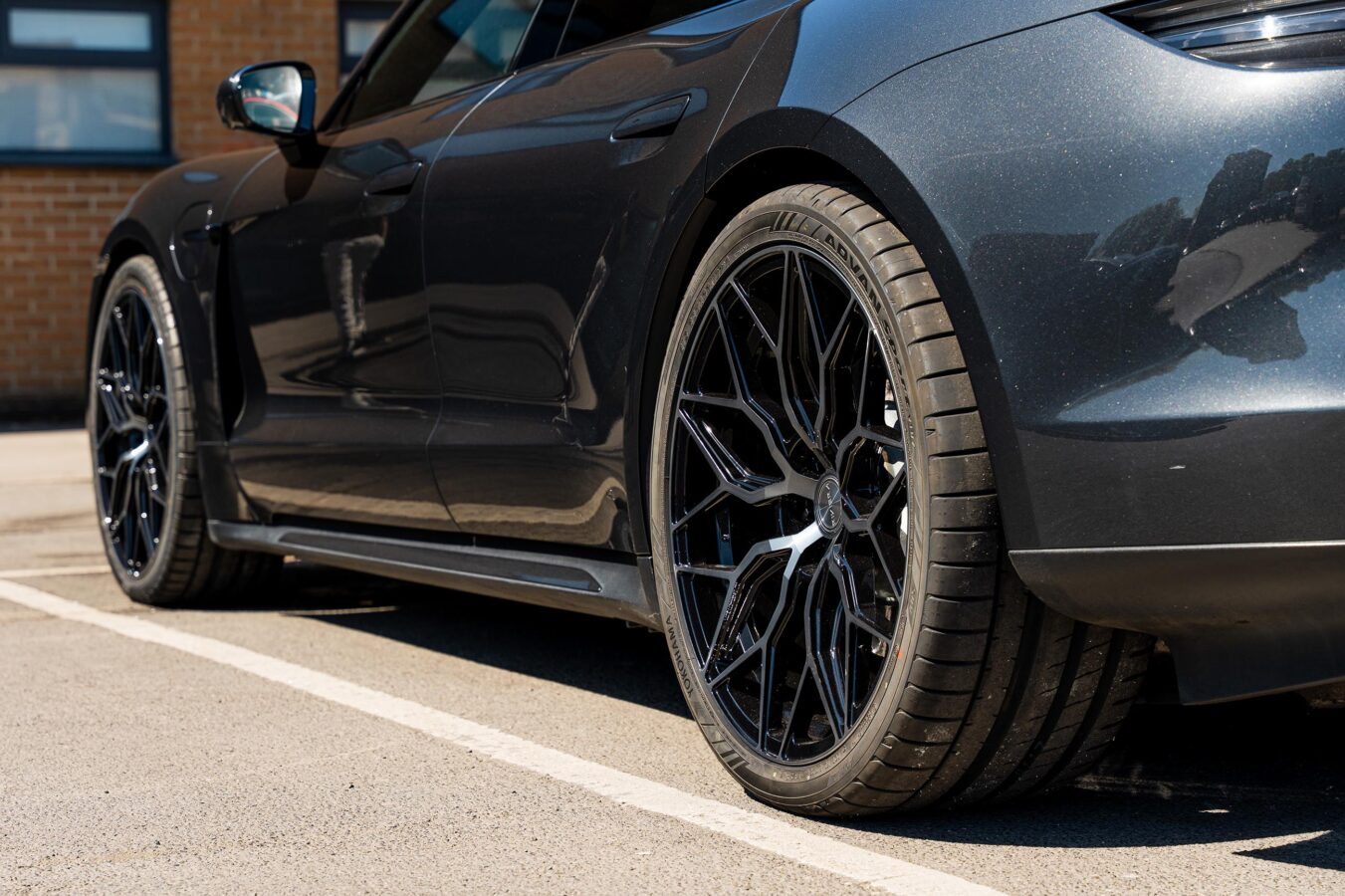 Porsche Taycan Turbo Riviera RF108 Black Polished Dark Tint