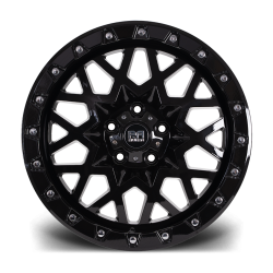 Riviera RXS1 Gloss Black Chrome Rivets Face