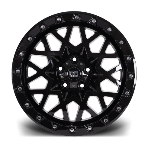 Riviera RXS1 Gloss Black Chrome Rivets Face