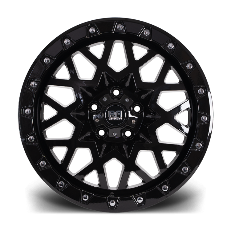 Riviera RXS1 Gloss Black Chrome Rivets Face