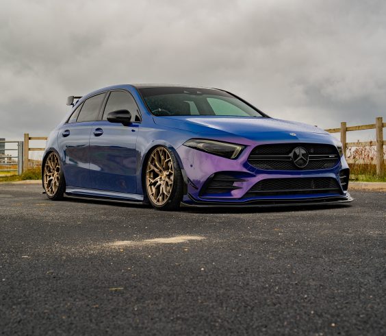 Best Alloy Wheels for Mercedes A35 A45 a45s - Bagged Mercedes A35 Riviera RF5 Bronze