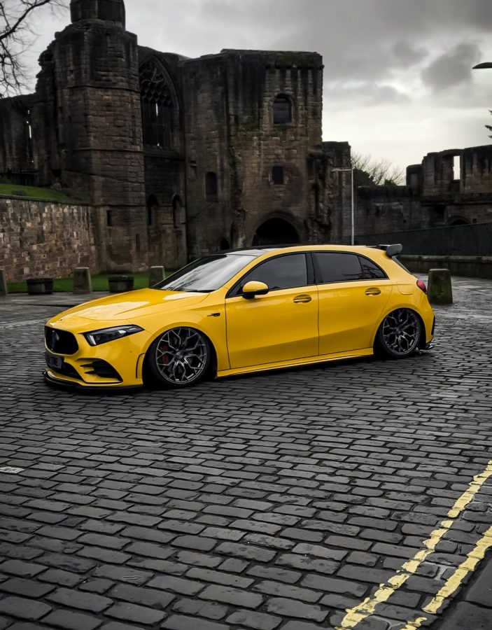Mercedes A35 AMG Yellow Riviera RF5 Carbon Grigio