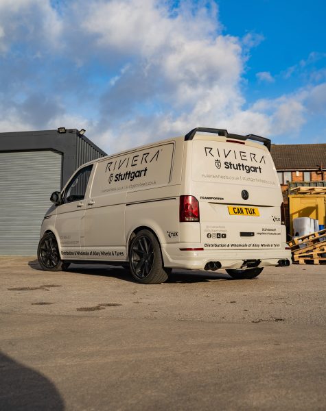 Volkswagen Transporter T6_1 Tux Van Riviera RF1 Matt Black Gloss Black Lip