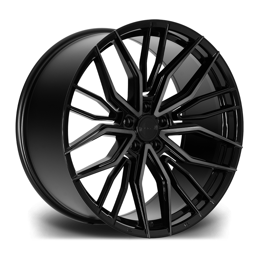 Riviera RF9 Black Polished Dark Tint Angle