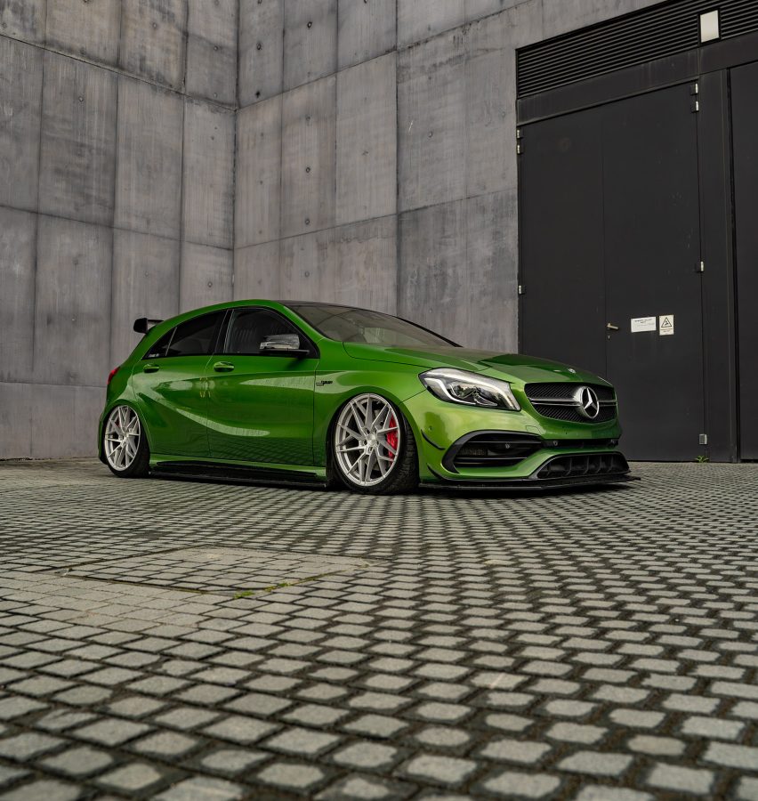 Mercedes A45 - AMG_BEX Riviera RF106 Silver Brushed Alloy Wheels