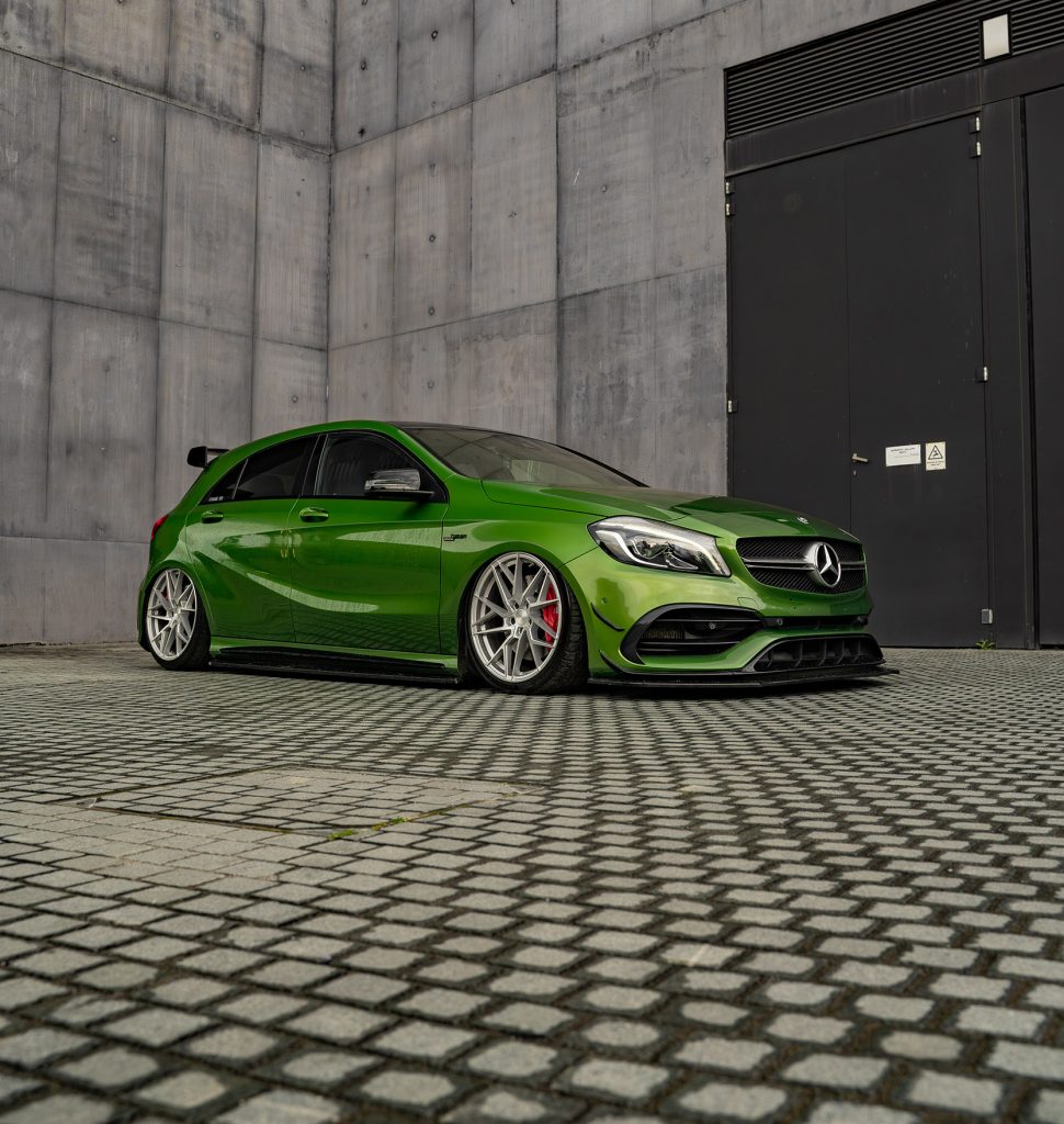 Mercedes A45 - AMG_BEX Riviera RF106 Silver Brushed Alloy Wheels