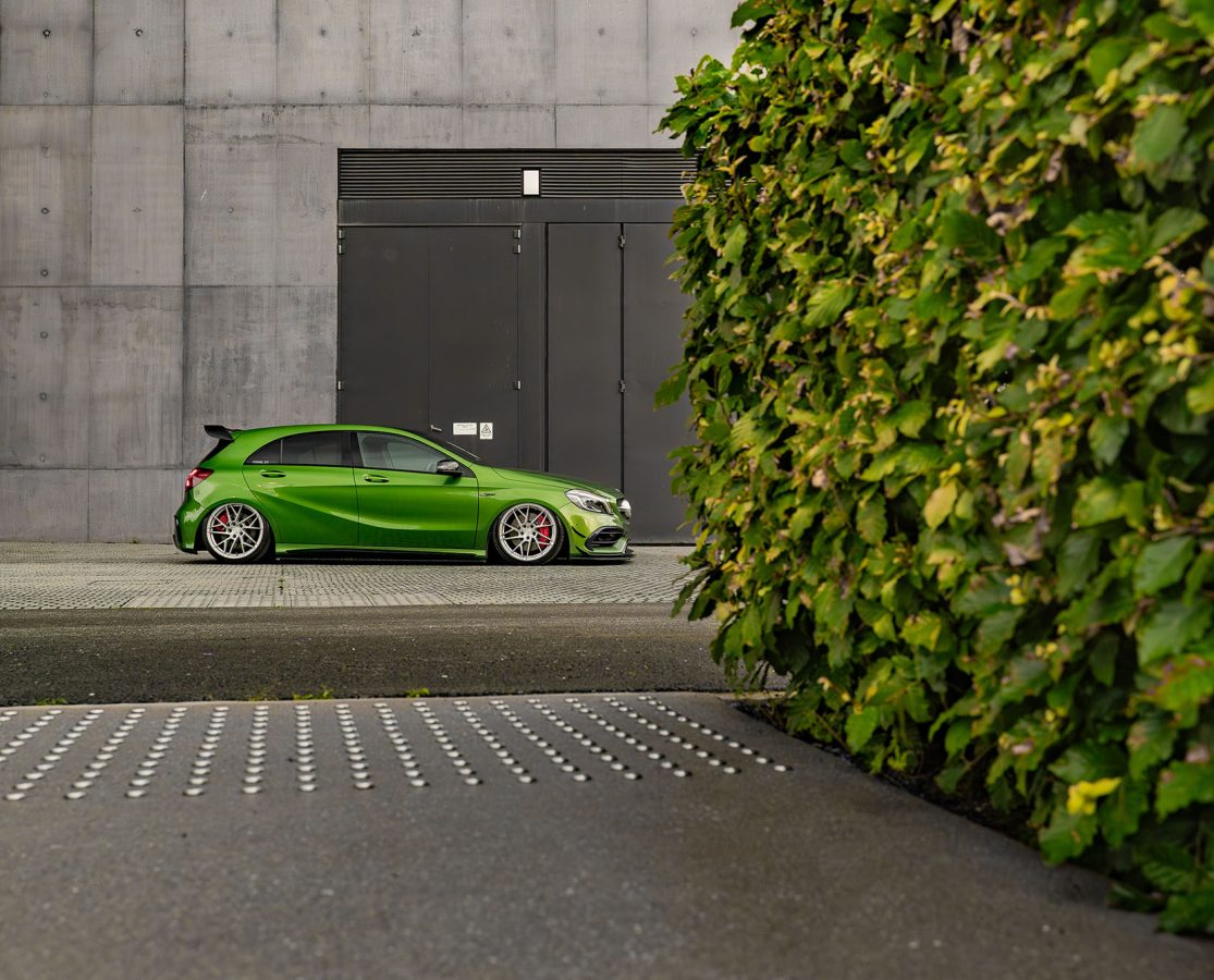 Mercedes A45 - AMG_BEX Riviera RF106 Silver Brushed Alloy Wheels