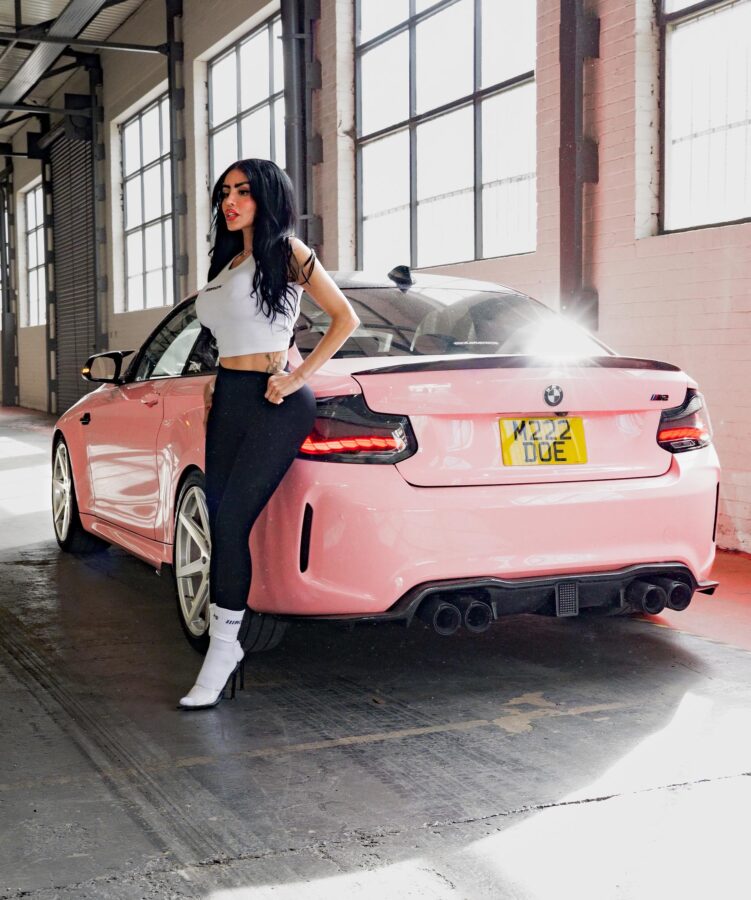 Chloe Saxon BMW M2 F87 Riviera RV177 Silver Polished