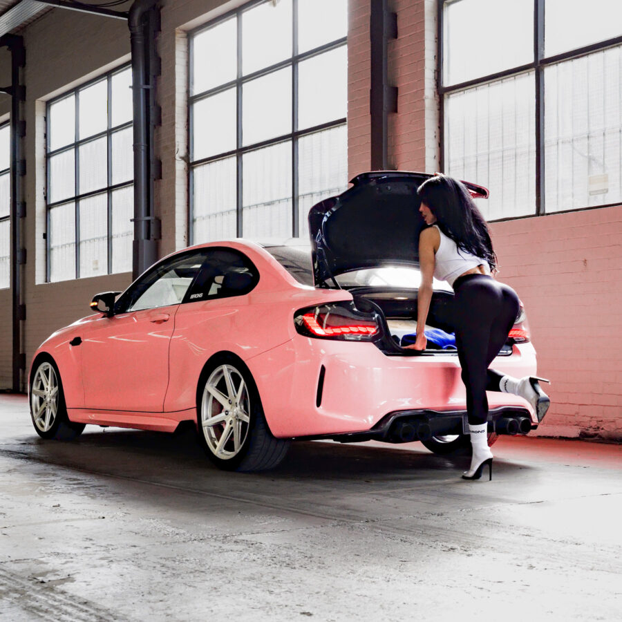 Chloe Saxon BMW M2 F87 Riviera RV177 Silver Polished