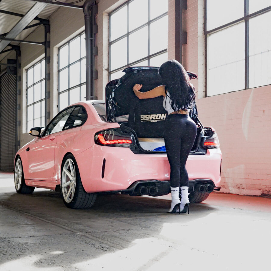 Chloe Saxon BMW M2 F87 Riviera RV177 Silver Polished