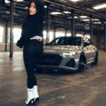 Jordan Bareham & Chloe Saxon Exclusive Ron's Clothing With Audi RS6 C8 Riviera RF5 Gloss Black