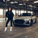 Jordan Bareham & Chloe Saxon Exclusive Ron's Clothing With Audi RS6 C8 Riviera RF5 Gloss Black