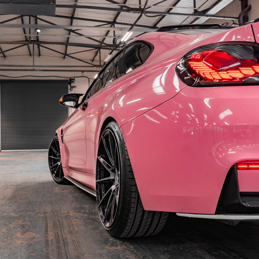 Exclusive Rons Pink BMW M4 F82 Riviera RF6 Black Polished Dark Tint