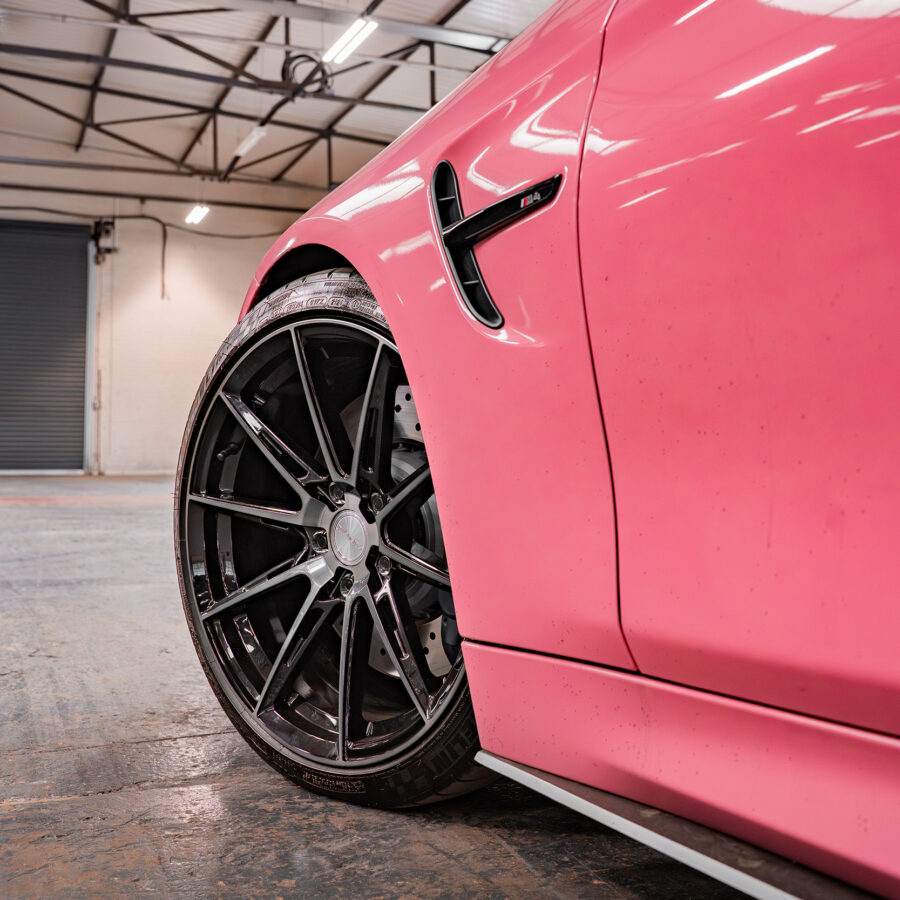 Exclusive Rons Pink BMW M4 F82 Riviera RF6 Black Polished Dark Tint