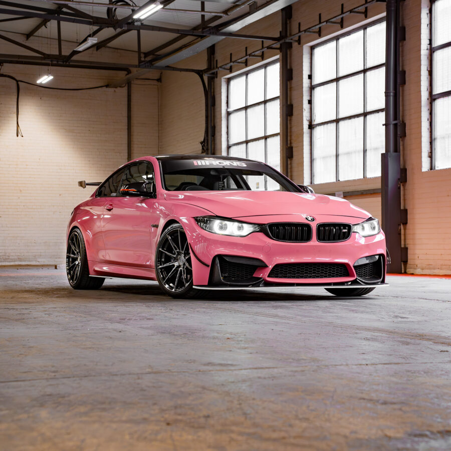 Exclusive Rons Pink BMW M4 F82 Riviera RF6 Black Polished Dark Tint